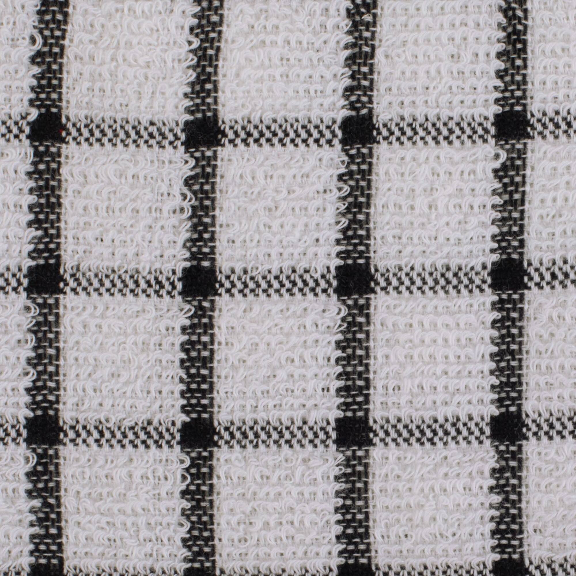 DII® Black & White Windowpane Terry Dishcloths, 6ct.